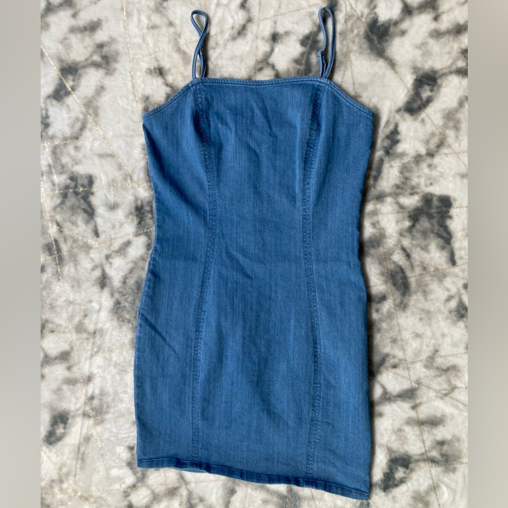 Iris Denim Mini Dress - Picture 3 of 9